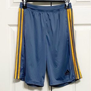 Adidas Mens Gray & Orange Athletic Shorts